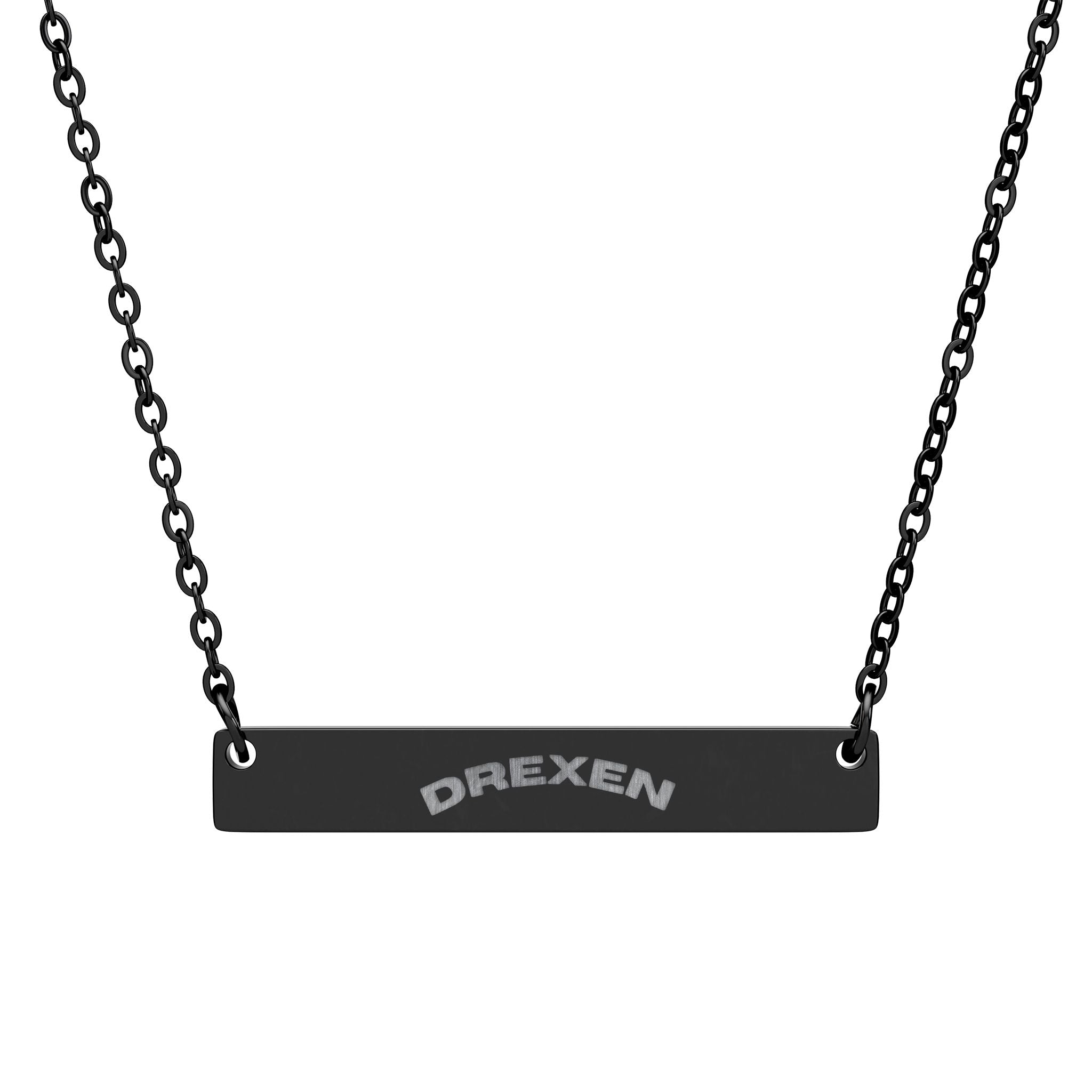 DREXEN Engravable Horizontal Bar Necklace