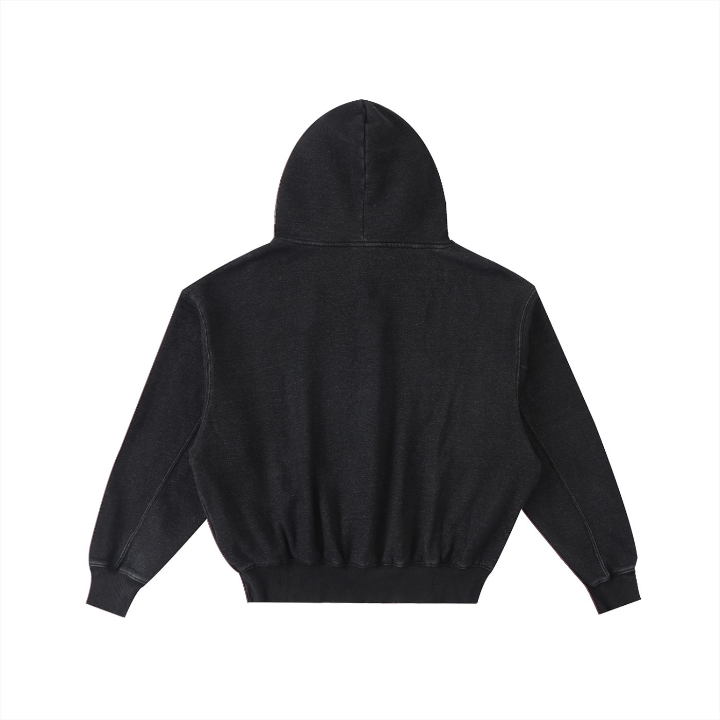 DREXEN MAIN Frayed Enzyme Washed Fleece Hoodie