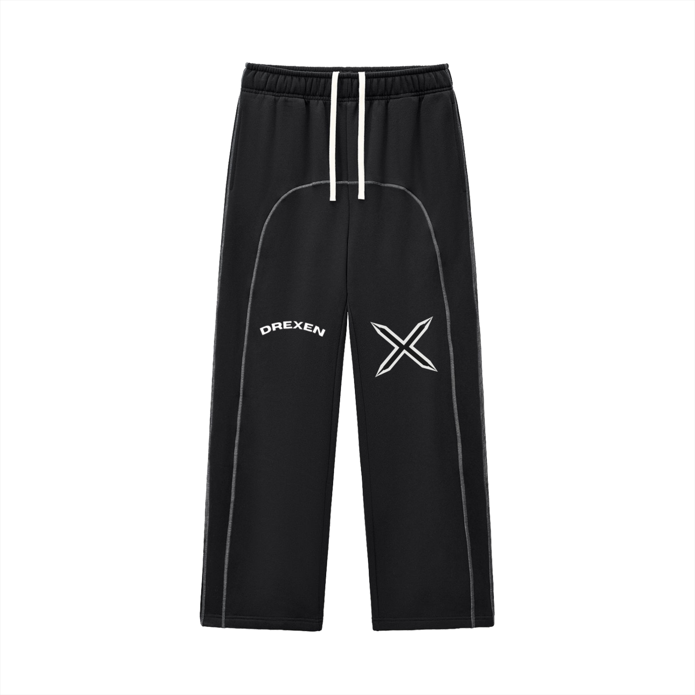 DREXEN Contrast-Stitched Fleece Sweatpants